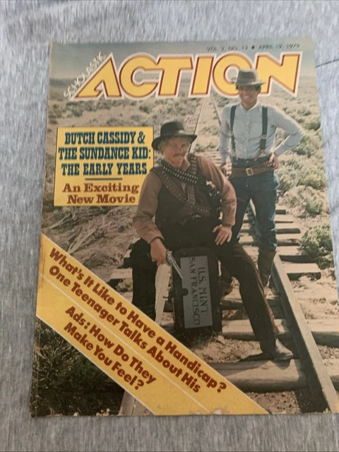 VINTAGE SCHOLASTIC ACTION Magazine Butch Cassidy & The Sundance Kid ...