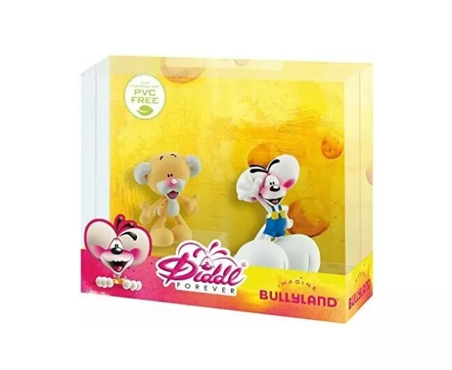 FIGURINE PVC Bullyland -  COFFRET Diddl Forever * Diddl & Pimboli 7 cm