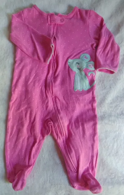 Carters baby girl pajama sleeper with Mouse  9 months infant sleepwear