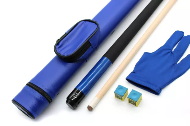 Queueset Billard Set 147cm Element Queue Blau, Player Tasche, Handschuh, Kreide