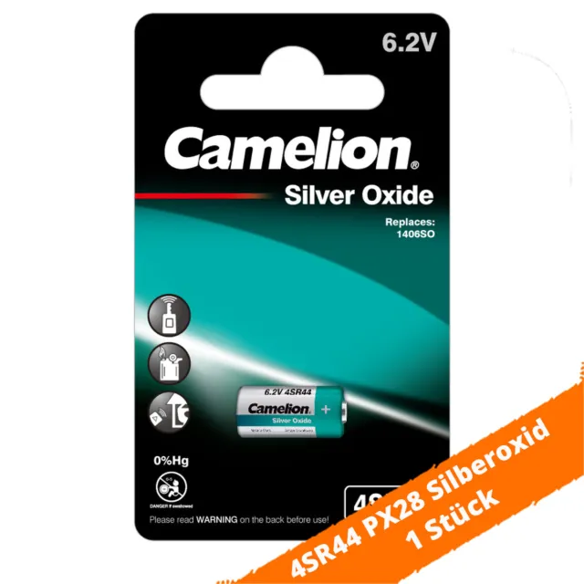 1 x Camelion 4SR44 Foto Batterie Photo Kamera  PX28 6,2V Silberoxid 145mAh