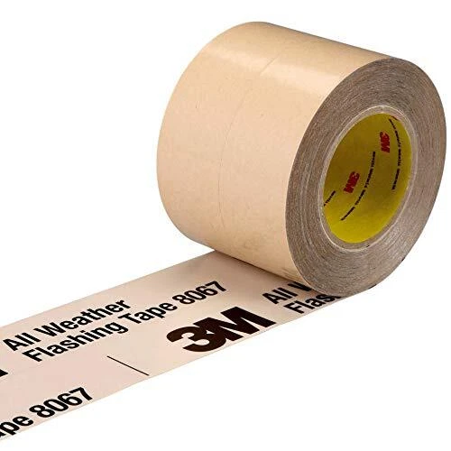 All Weather Flashing Tape 8067, 3 in x 75 ft, 1 Roll, Adhesive Backed Split L...