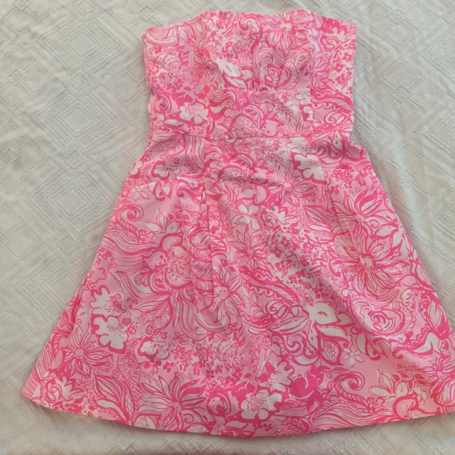 Lilly Pulitzer NWT Pink Tropics Bunny Hop Blossom Dress Size 10