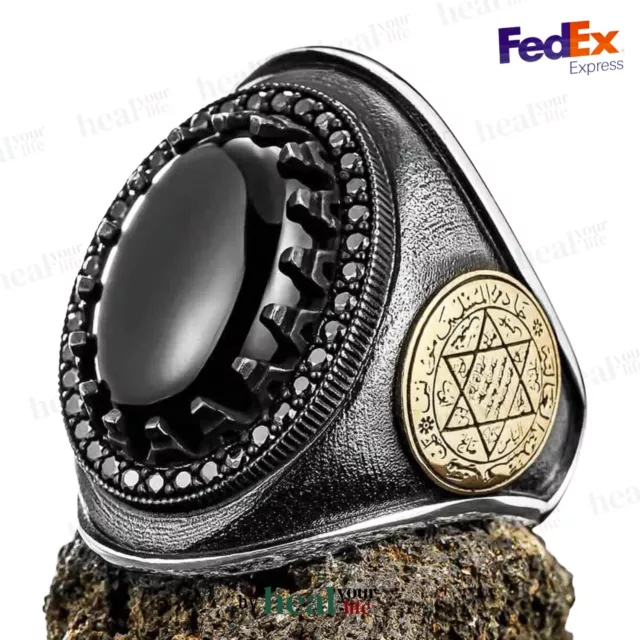 Seal of Solomon 925 Sterling Silver Men s Ring