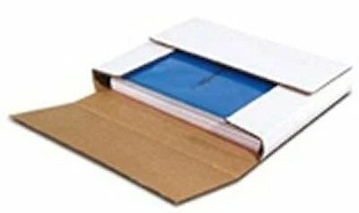 50 Digest Bookfolds 9-5/8x6-5/8x1-1/4 White Multi Depth Corrugated Book Mailer