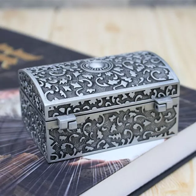 Metal Trinket Storage Box European Style Treasure Chest Case Jewelry Box  Girl