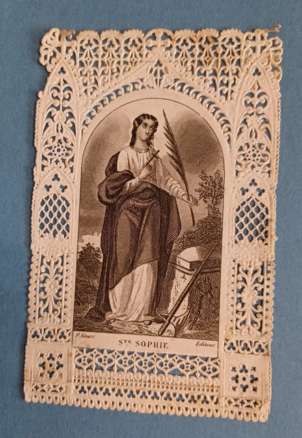 IV. Image pieuse, canivet ancien – La Longère – Décoration Brocante