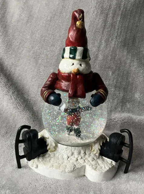 Campionatore natalizio globo neve jingle campane pupazzo di neve & Babbo Natale Russo Berrie n. 13245