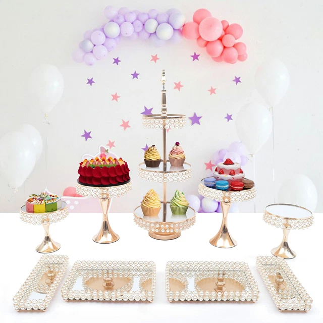 3-stöckiger Eisprinzessin-Kuchenständer – Schneeflocken-Design Für Geburtstagspartys & Desserts