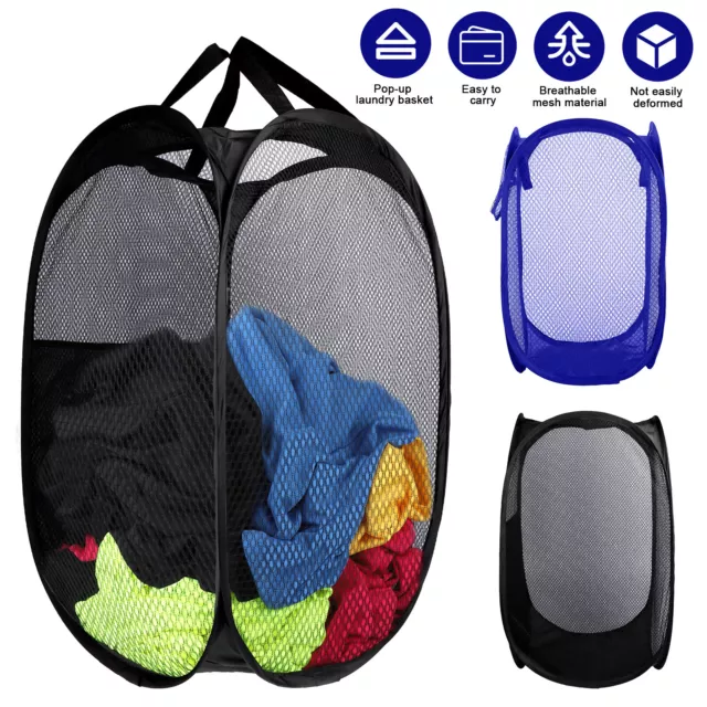 Laundry Hamper Basket Sorter Washing Clothes Storage Foldable Bag Bin Organizer