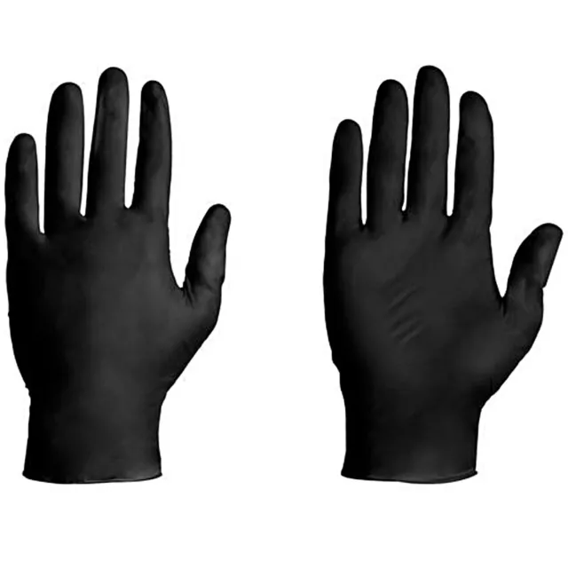 10 Pack Black Latex Free Tattoo Medical Mechanic Gloves - S, M, L , Xl