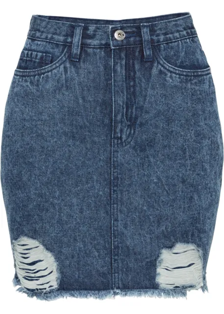 Jeansrock Bio-Baumwolle Gr. 36 Blue Stone Washed Jeans-Rock Freizeit-Skirt Neu*