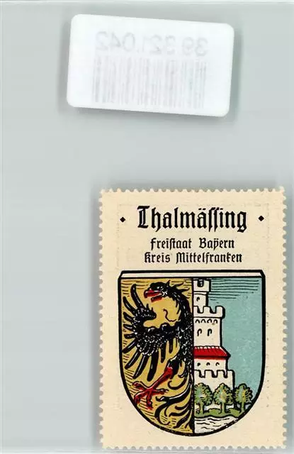 39321042 - 8546 Thalmaessing Wappen Kaffee Hag Nr. 69 ca. 1920-1940 Halber