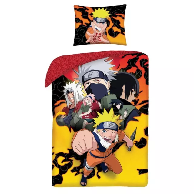 Naruto Bettwäsche Set Kinder Wendebettwäsche 2-tlg. 135x200cm Baumwolle