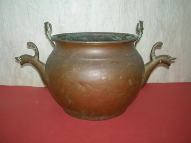 Antique copper ritual vessel without handle, 18-19th century - unknown origin,