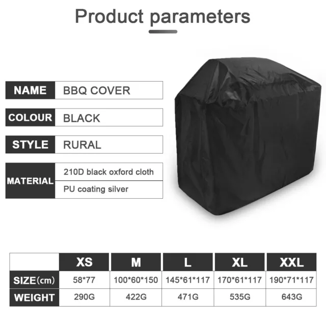 Heavy Duty BBQ Cover Waterproof Barbecue Grill Protector Outdoor Covers ALL Size 3