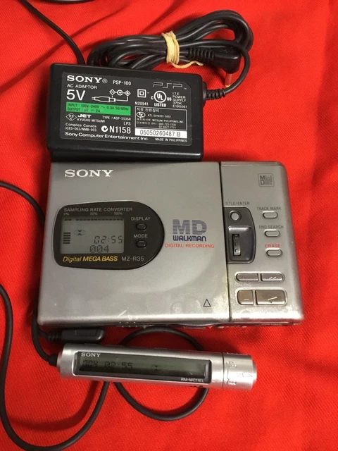 SONY MZ-R35 MD Portable MiniDisc Player Recorder Working (Read ...