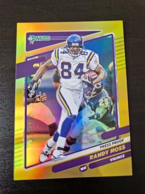 Randy Moss 2021 Donruss Football Card Press Proof Premium Vikings NFL