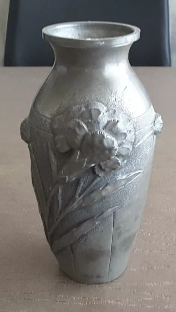 Superbe vase etain signé Houzeaux Art Nouveau authentique des années 1920