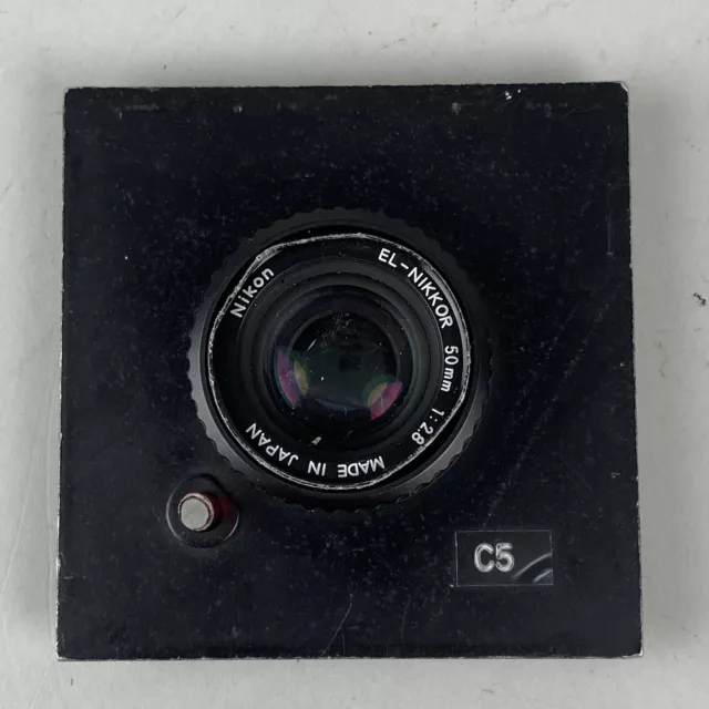 Nikon NIKKOR 50mm f/2.8 EL Enlarger Lens mounted on Lensboard 4"x 4"