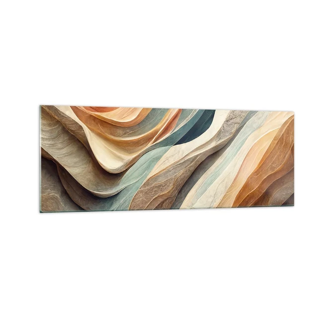 Quadro su Vetro 100x70cm Stampe da Parete in Vetro Oro Granata Astrazione Grandi Decorazione