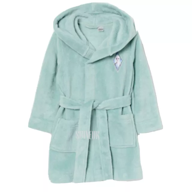 Abito da bagno H&M Disney FROZEN Elsa ragazze/bambini abito con cappuccio pile scintillante