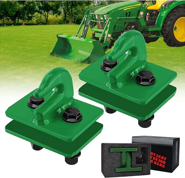 2 Pack Tractor Bucket Grab Hook 3/8" Grade 70 Forged Steel Bolt On Grab Hook Tow