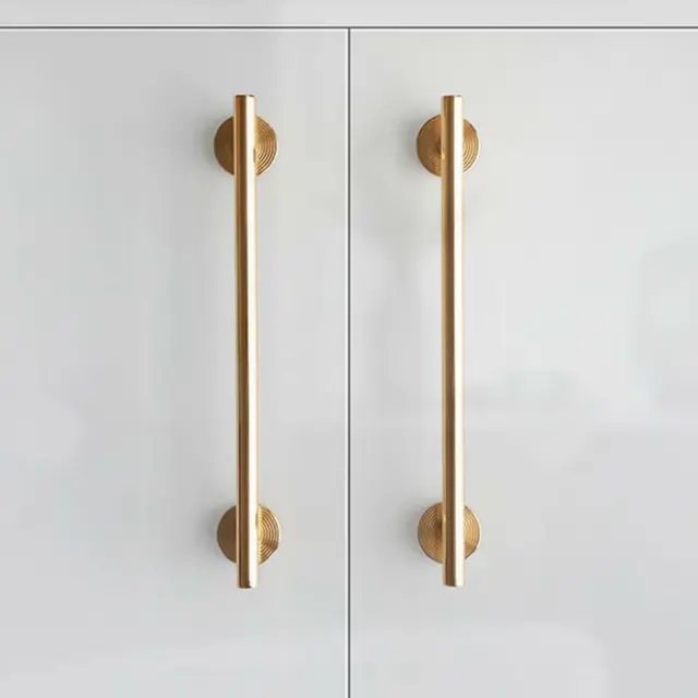 kitchen drawer handles cabinet pulls wardrobe door furniture brushed solid brass