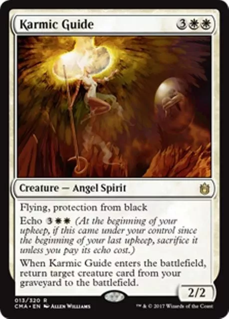 KARMIC GUIDE Commander Anthology MTG White Creature  Angel Spirit Rare