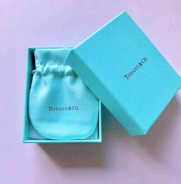 Tiffany & Co. Packaging Empty Blue Gift Box & Pouch 2pc Set- New!!