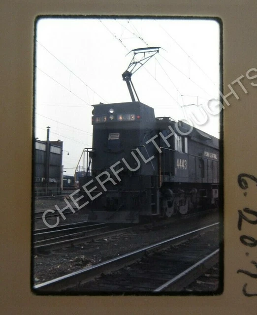 Original '73 Ektachrome Slide PC Penn Central 4443 E-44 Ex-PRR Enola      28H25