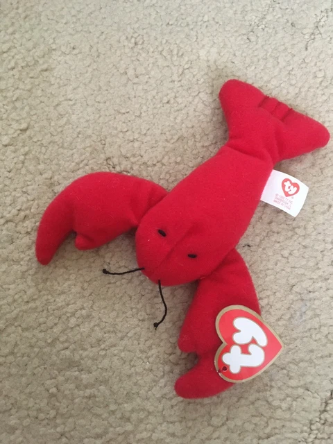 TY TEENIE BEANIE Babies Pinchers the Lobster 1993 With Tags