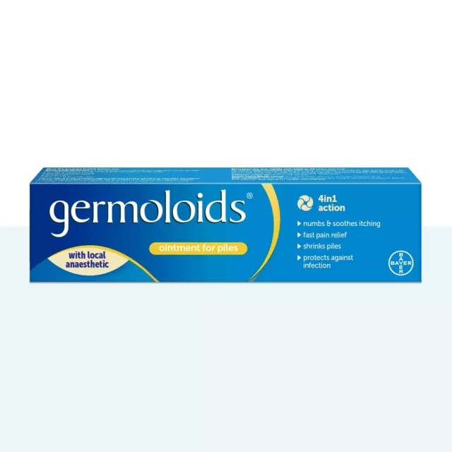 Germoloids Triple Action Ointment Fast Relief From Haemorrhoids Piles - 25ml