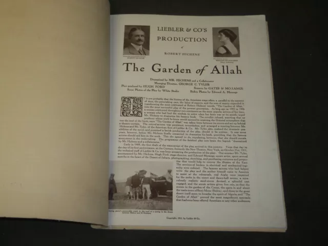 1911 The Garden Of Allah Souvenir Book Of The Play - Nice Photos - J 3603 2