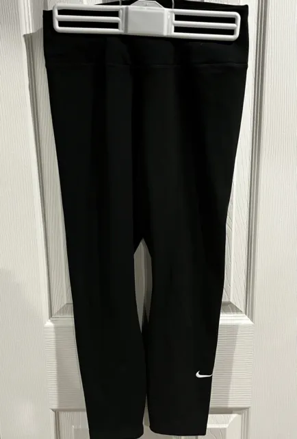Nike Women’s Sm Black Dri-Fit Capri Compression Yoga Gym Pants