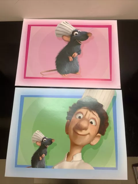 Disney Picture Wall Art Colourful Poster Large X2 Bundle Ratatouille Alfredo