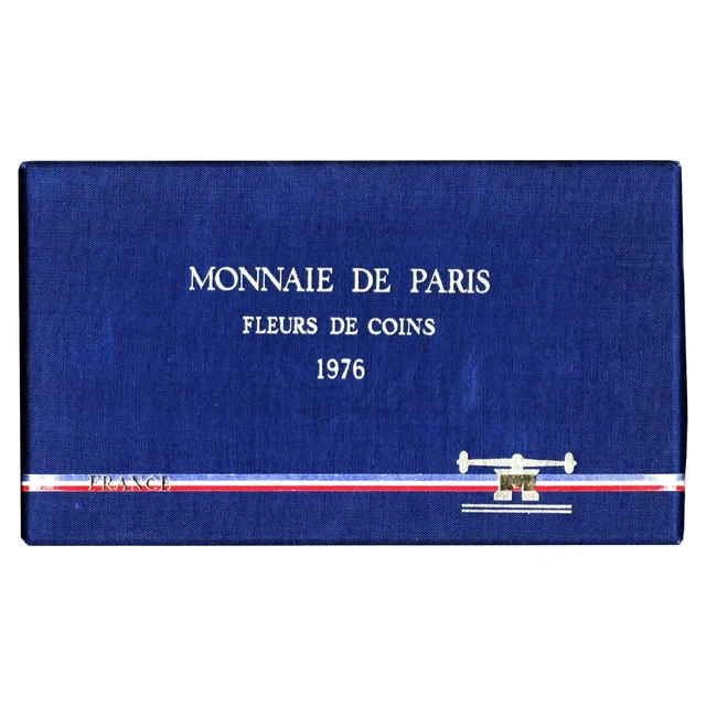 France Coffret FDC 1976 - 9 pièces Francs (rebord / tranche B) Fleur de Coins