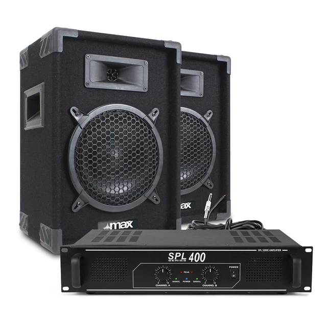 MAX XEN-3508 set PA luidspreker boxen 8 500W