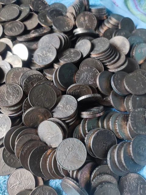 Lot de 75 pièces de monnaie française 10 francs commémoratives
