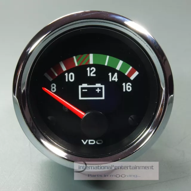 VDO VOLTMETER   12V  52mm *CHROME EDITION*  ZUSATZ INSTRUMENT GAUGE VOLT