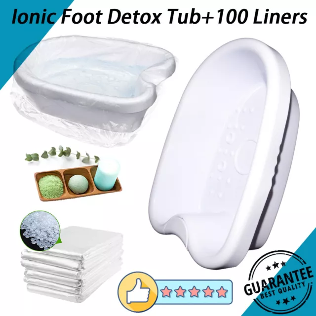 Upgrade Ionic Detox Foot Bath Tub Basin for Detox Spa Machines with 100 Liners