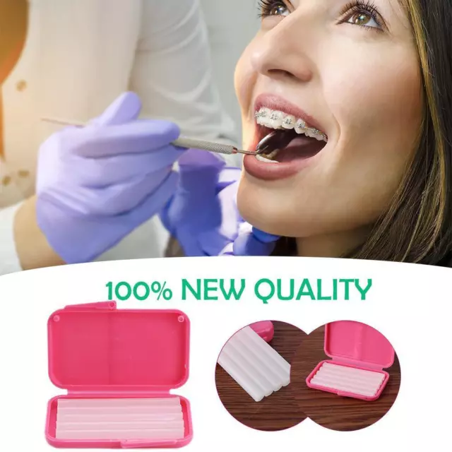 NEW 5pcs Scent Dental Orthodontics Wax Teeth Gum Braces Bracket (Rose)