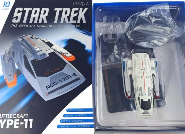 Star Trek Eaglemoss Collection Special #10 Shuttle Type-11 Enterprise 1701E U.k.