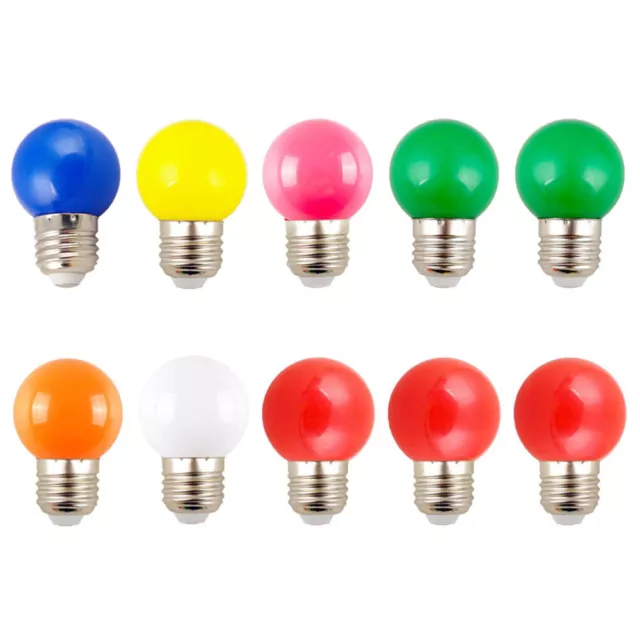 10 Pcs Colorful LED Bulbs Outdoor Color Light Bulbs Globe Light Bulbs Color