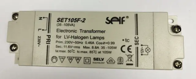 Paulmann SET105F-2 Self Halogen Trafo 105VA 105 Watt dimmbar Transformator N66.3