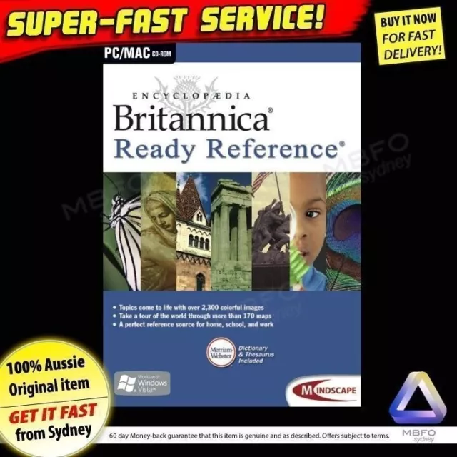 Britannica Ready Reference (NEW) Windows PC Educational software SAFE for kids