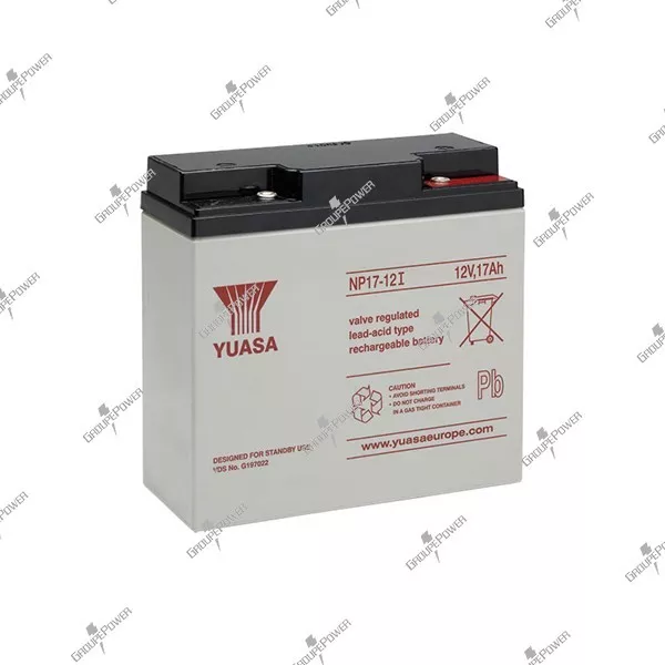 Batterie portail electrique plomb étanche YUASA NP17-12 12V 17AH 181X76X167