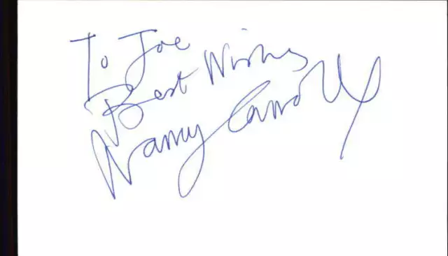 NANCY CARROLL AN IDEAL HUSBAND Signed 3"x5" Index Card