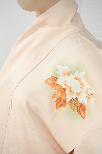 Dear Vanilla Japanese Silk Kimono Women's Robe Gown Authentic Japan Vintage Mint 4