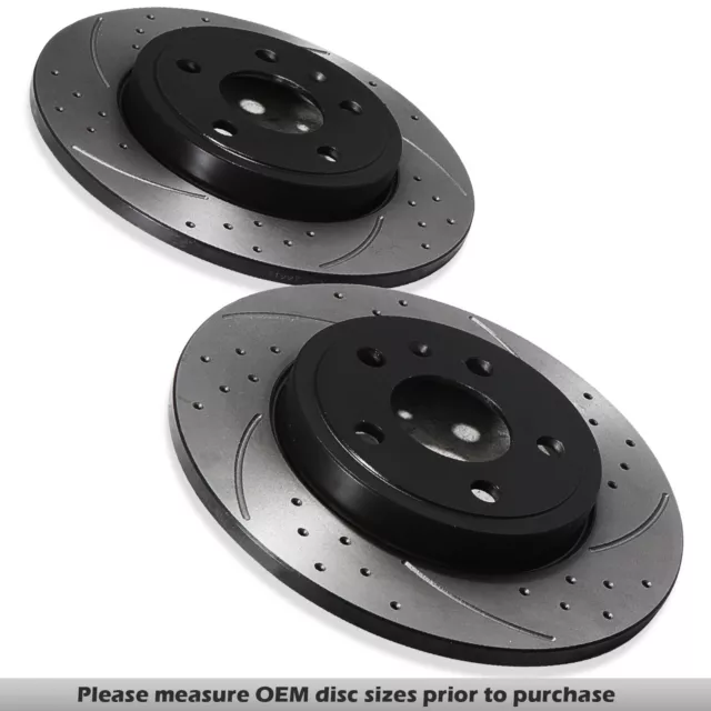 Rear Solid Drilled Grooved 288Mm Brake Discs For Audi A4 B7 Convertible 04-09